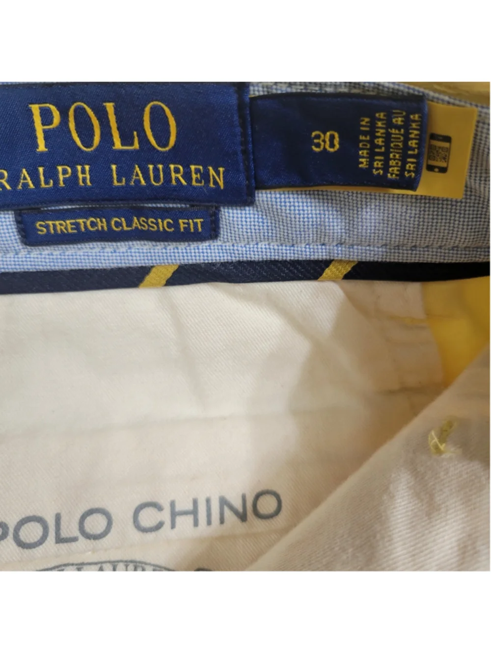 Polo Ralph Lauren Stretch Cotton Twill Chino Yellow Shorts Men 30 Inseam 6 NWT